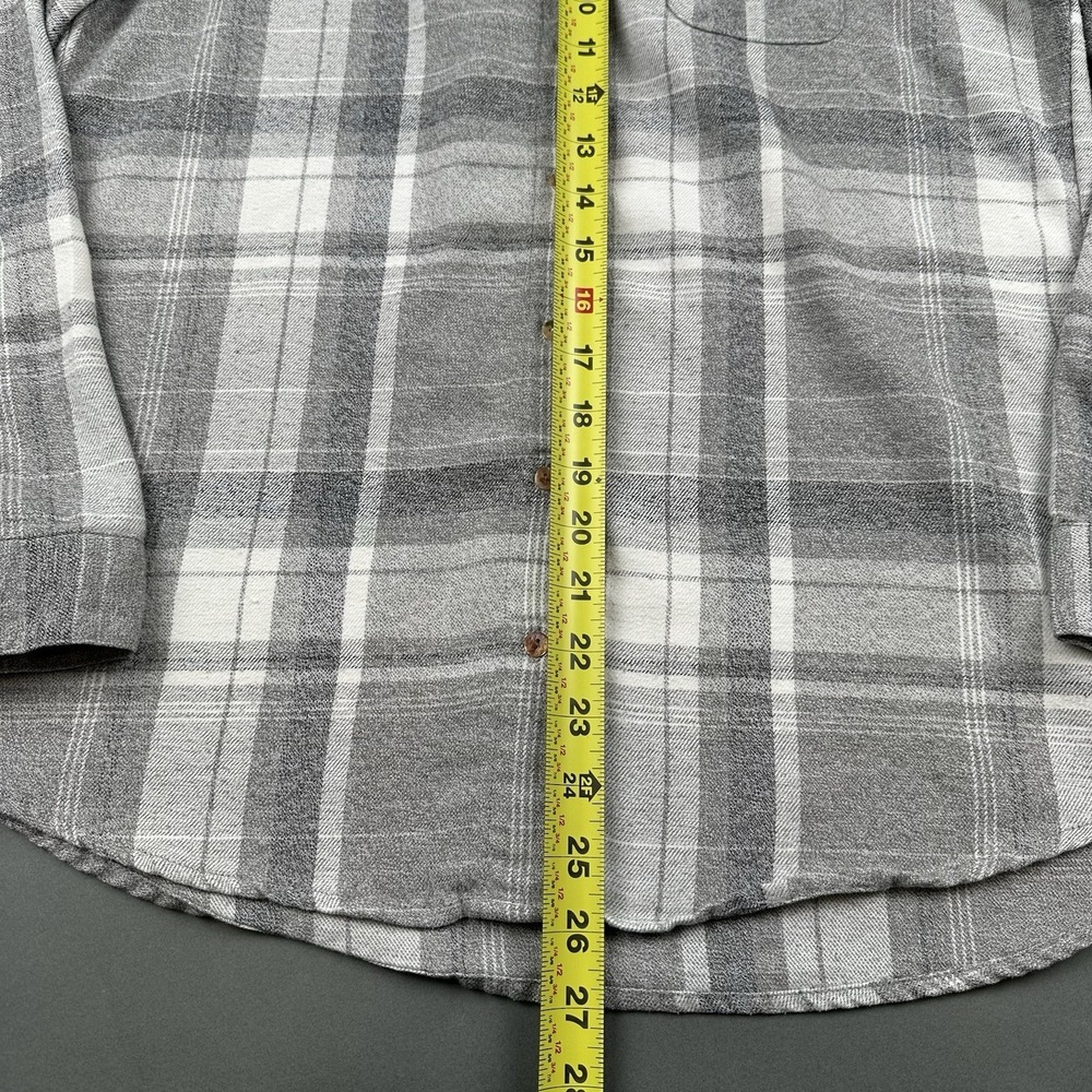 KUHL Women's Gray Plaid Size M Kamila Flannel Long Sleeve Button Up Shirt - Picture 7 of 13